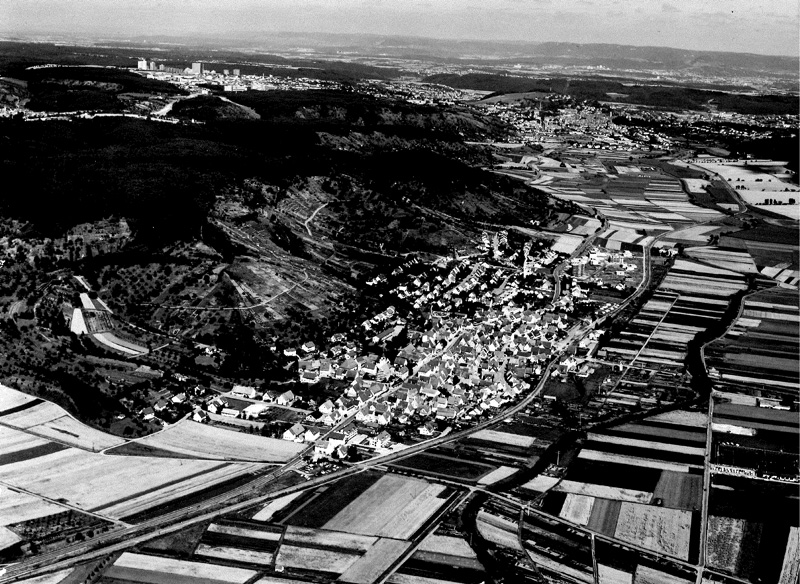 Unterjesingen Luftbild 1973